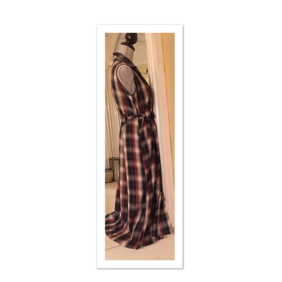 True Vintage Overseas Plaid Floor Length Dress M♥️ - Picture 7 of 8